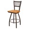 Holland Bar Stool Co 25" Swivel Counter Stool, Brnz Finish, Med Maple Seat X810 - alternate 1